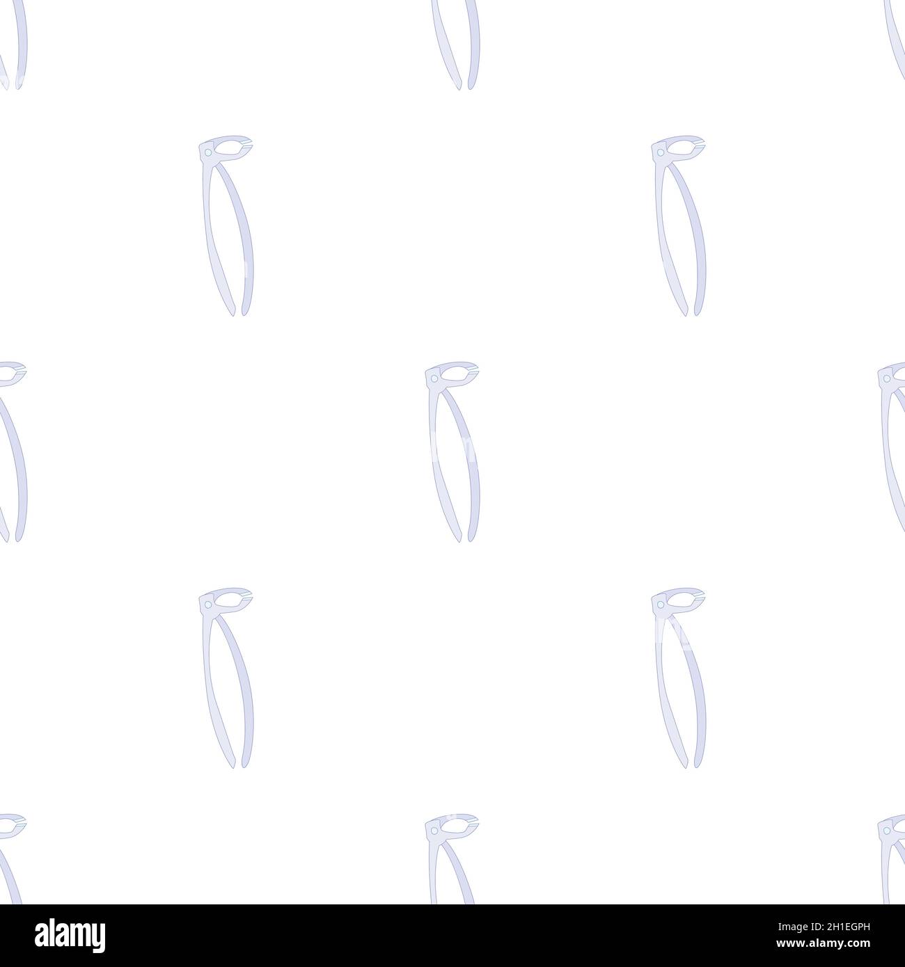 Tooth extraction instrument pattern seamless background texture repeat wallpaper geometric vector Stock Vector