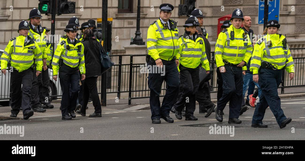 London, UK. 18th Oct, 2021. High profile police presence around Parliament following the murder of David Amess Credit: Ian Davidson/Alamy Live News Stock Photo