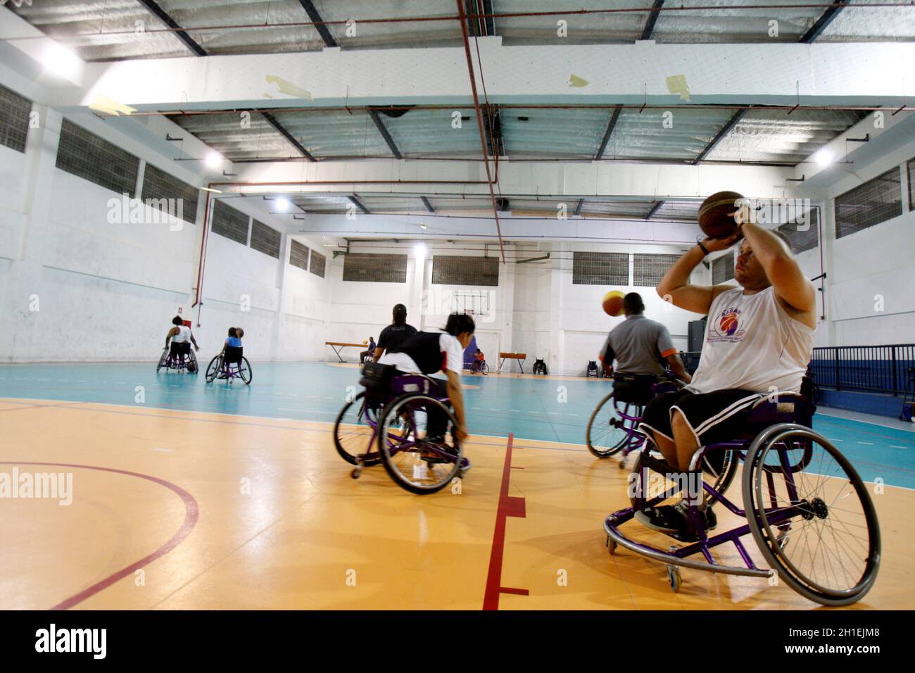 salvador, bahia / brazil september 29, 2016 basketball athletes in