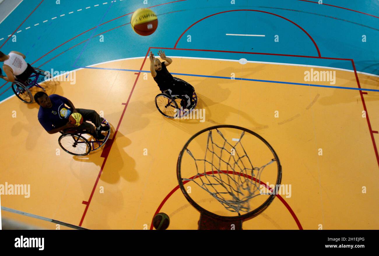 salvador, bahia / brazil september 29, 2016 basketball athletes in