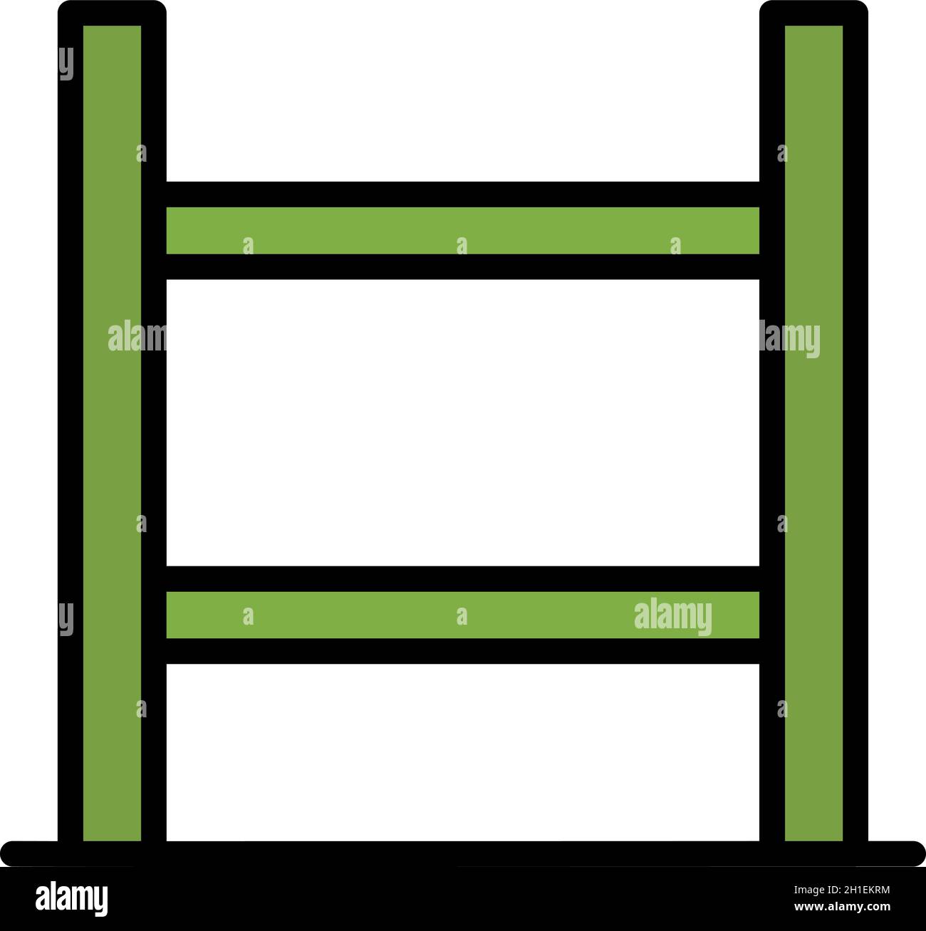 Empty warehouse rack icon. Outline empty warehouse rack vector icon color flat isolated Stock Vector