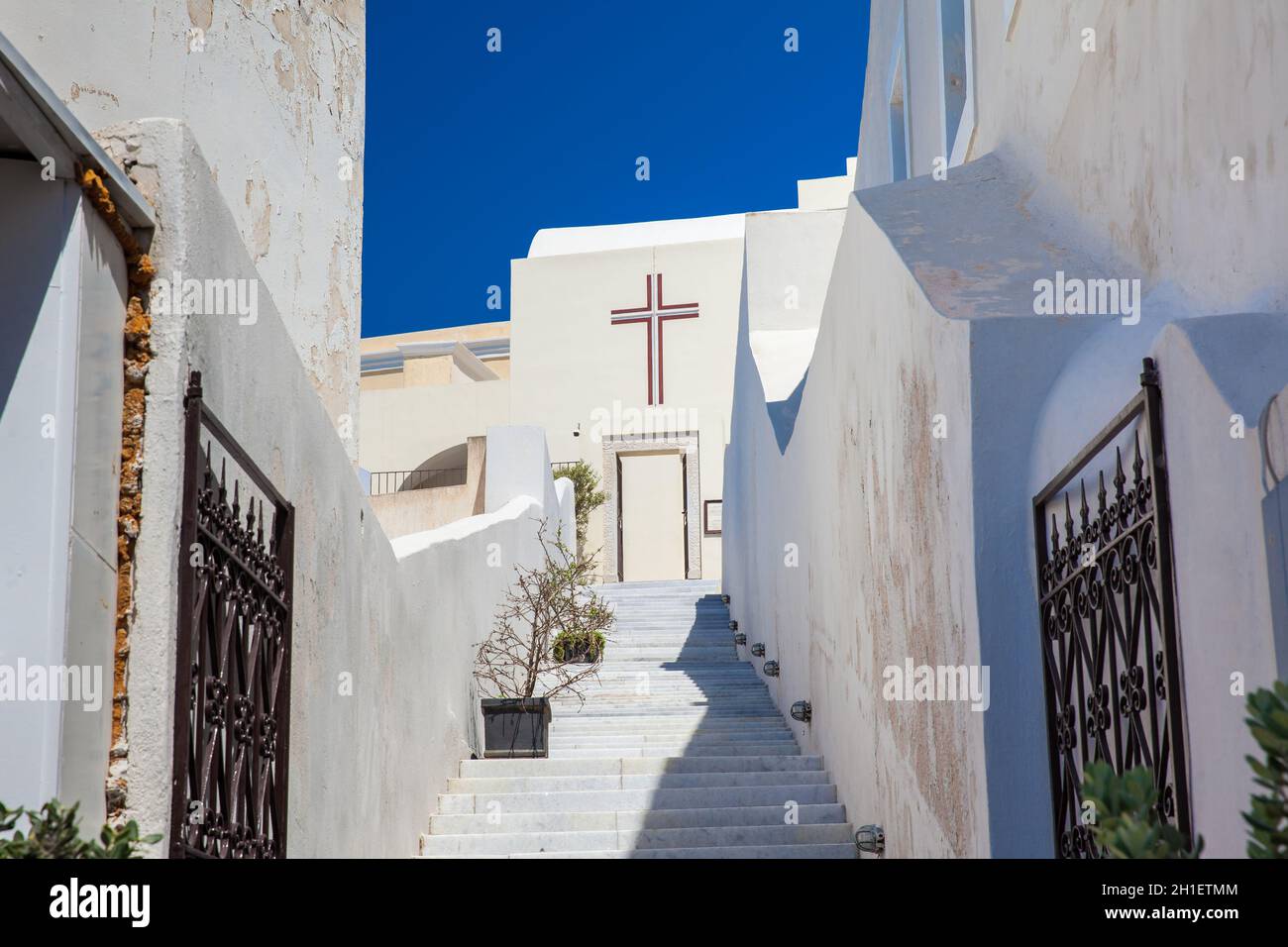 Saint John the Baptist church in the city of Fira in the Island of ...
