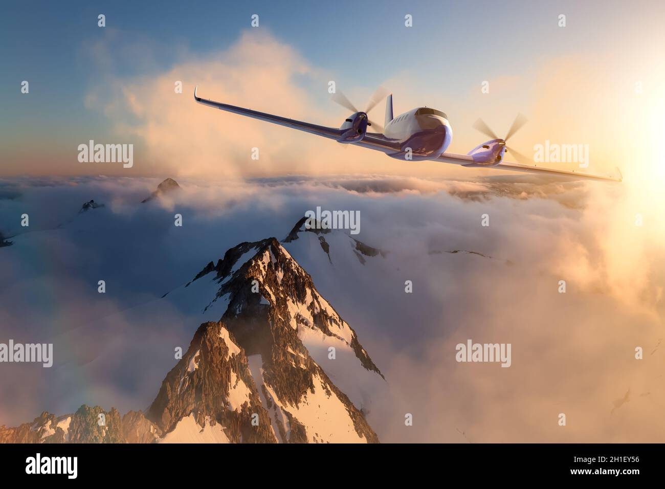 Twin engine airplane hi-res stock photography and images - Alamy