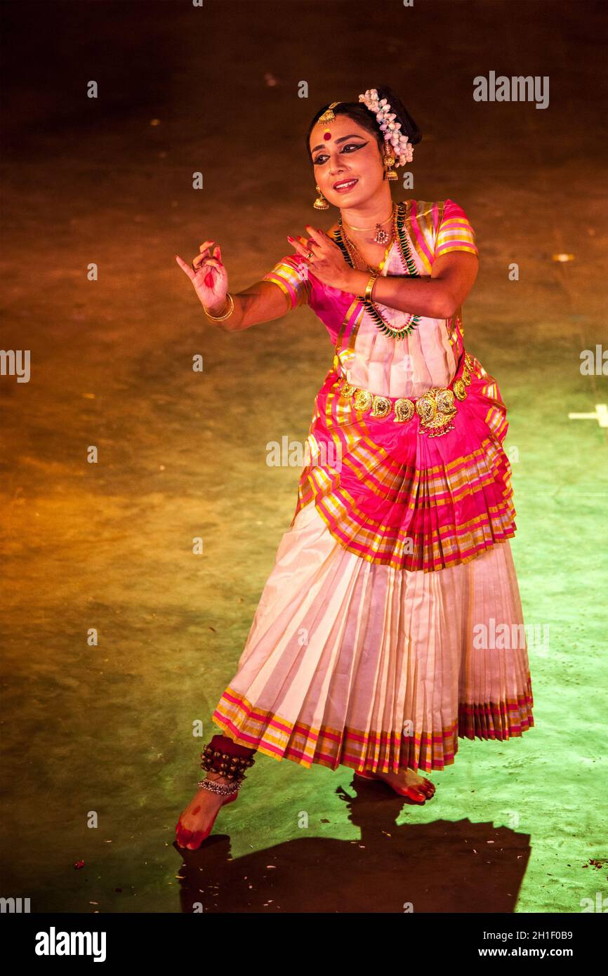 Chennai, India - December 12: Mohiniattam Dance Performed By Female 