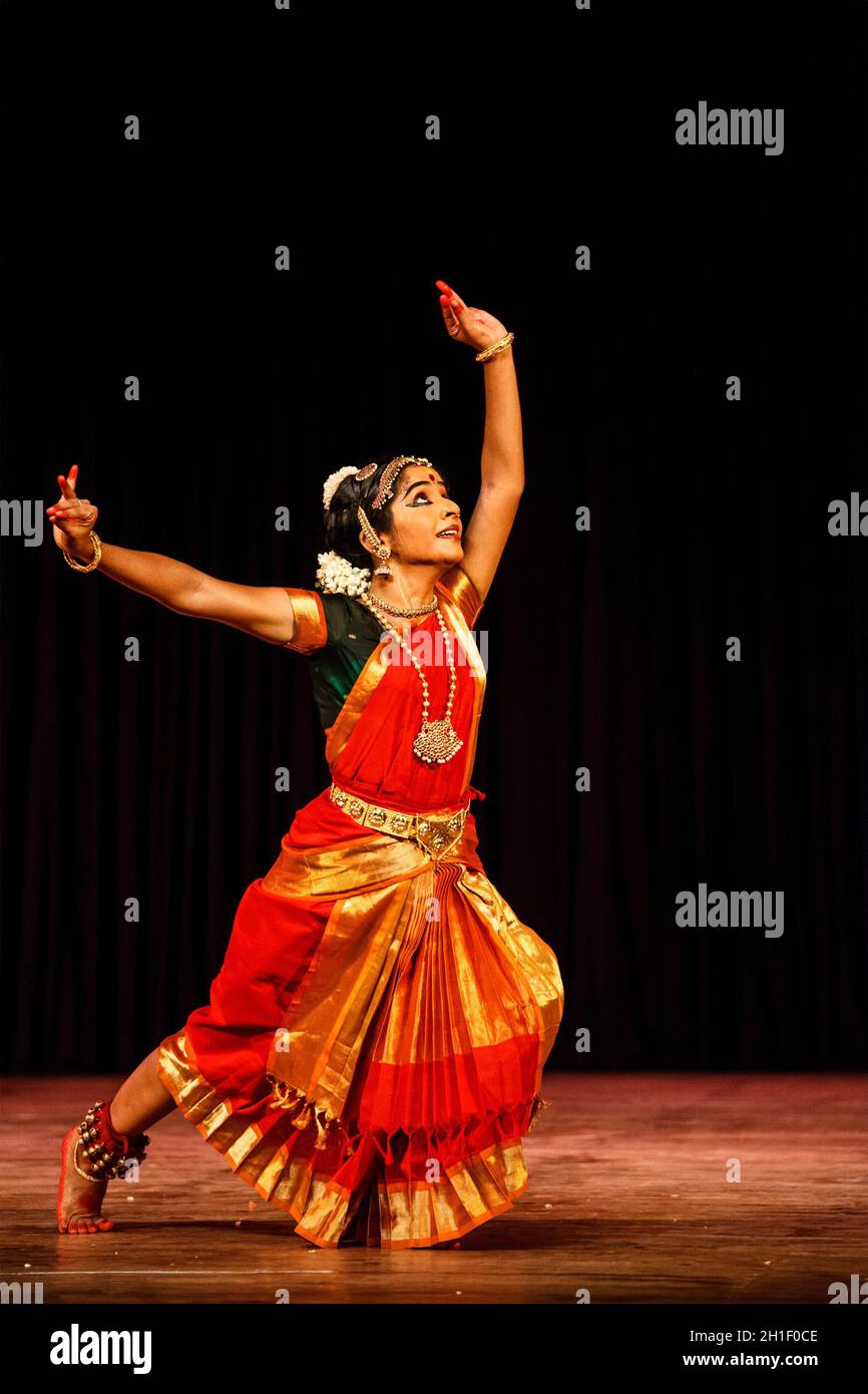 CHENNAI, INDIA SEPTEMBER 28 Bharata Natyam dance performed by female