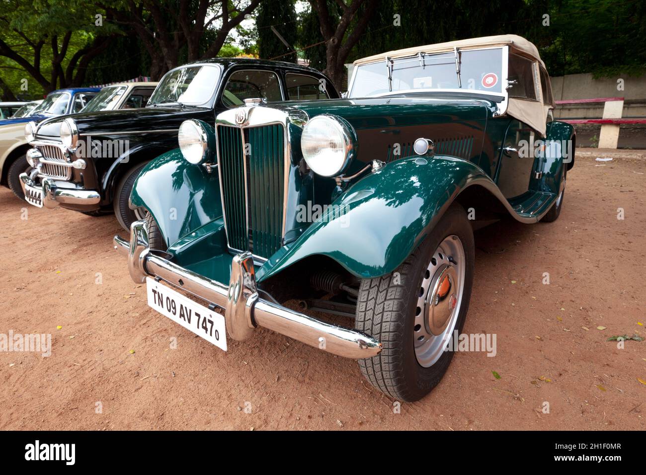 CHENNAI INDIA JULY 24 MG (retro vintage car) on Heritage Car Rally