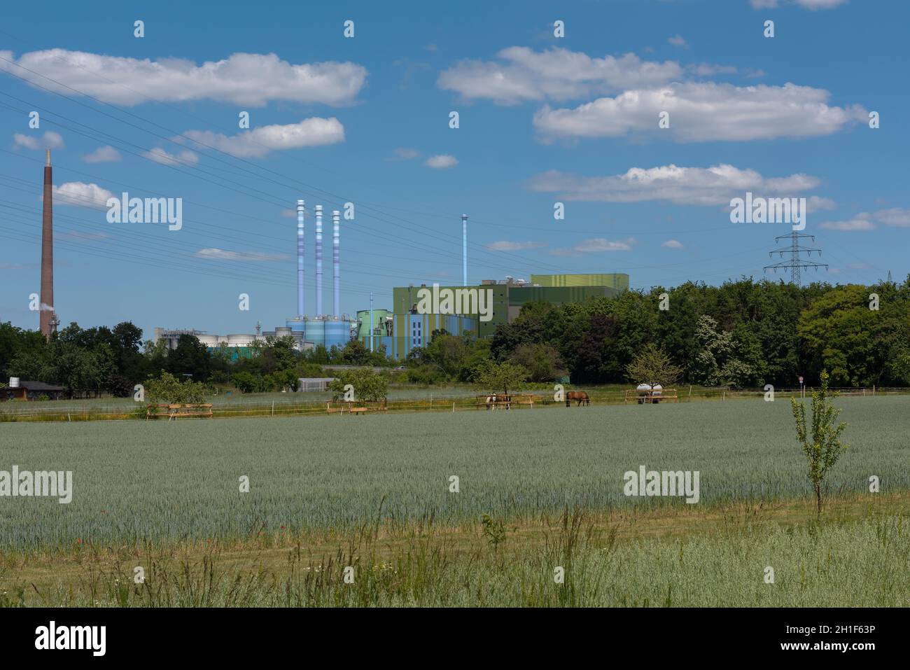 Industrial waste incinerator in an industrial park FrankfurtHoechst Stock Photo Alamy