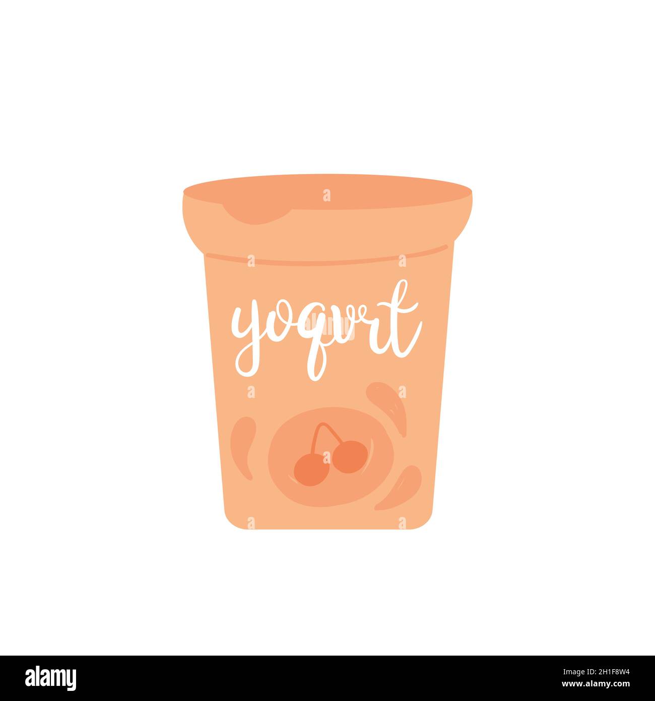 Yogurt container isolated Royalty Free Vector Image