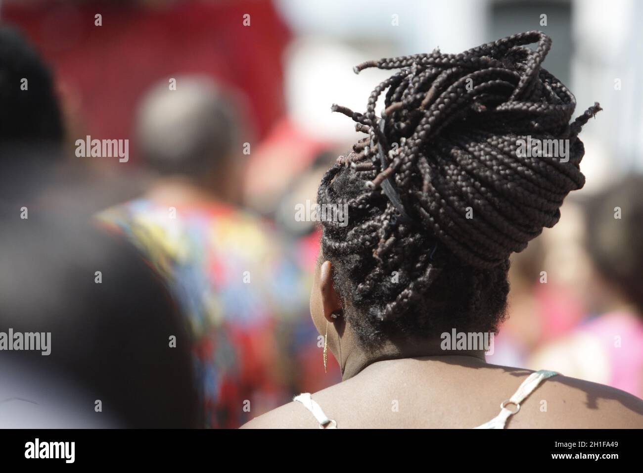 salvador, bahia / brazil - february 4, 2015: Catholics and Candomble supporters revere Santa Barbara - Iansa in syncretism - The party takes place at Stock Photo