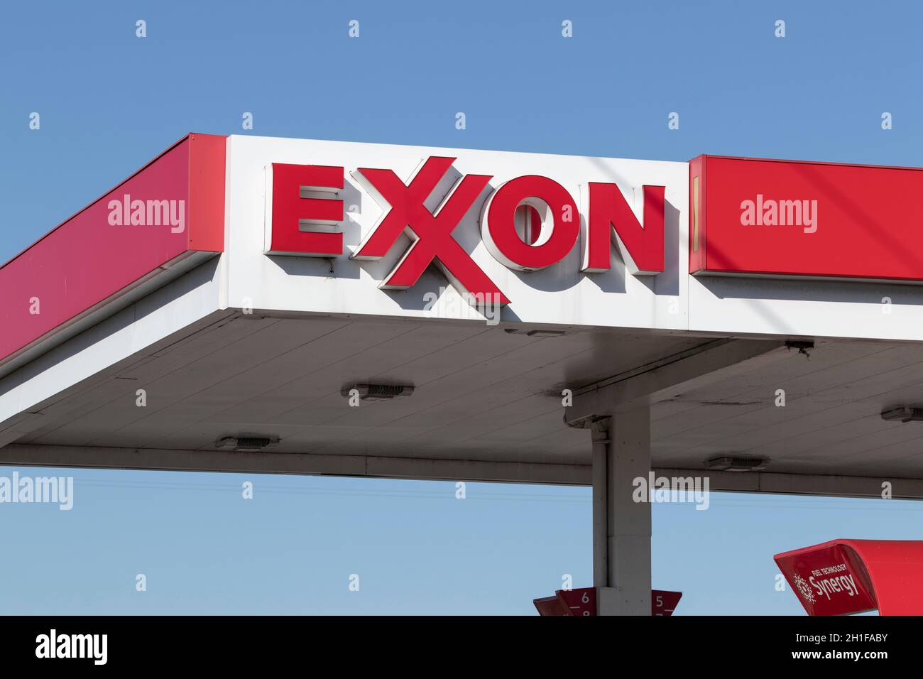 Indianapolis Circa October 2021 Exxon Retail Gas station. ExxonMobil