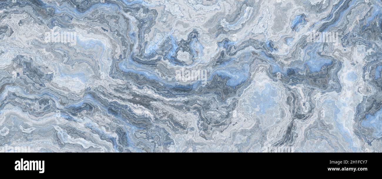 Blue marble pattern with white veins. 2d illustration. Abstract texture ...