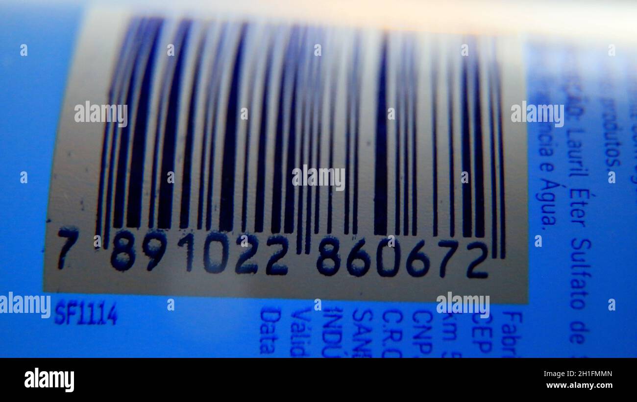 salvador, bahia / brazil - june 10, 2020: bar code for an ...