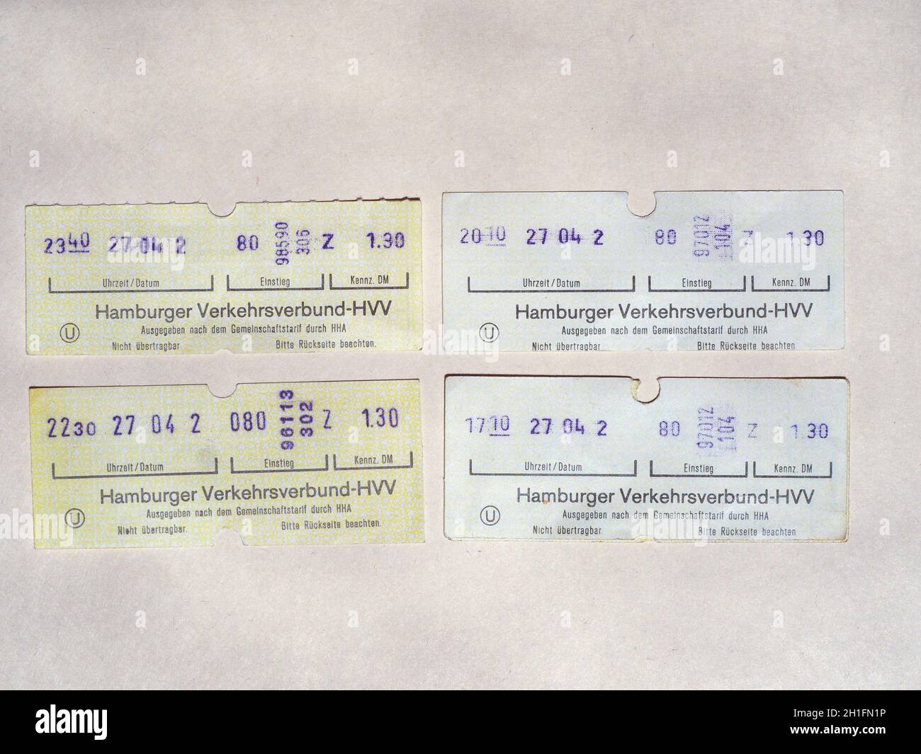 HAMBURG, GERMANY CIRCA JUNE 2020 Vintage Hamburg public transport