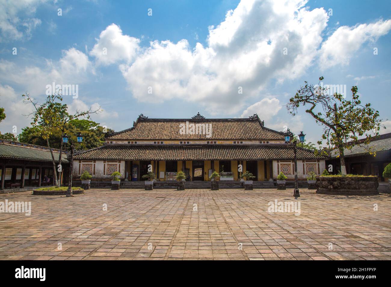 Citadel, Imperial Royal Palace, Forbidden city in Hue, Vietnam in a summer day Stock Photo
