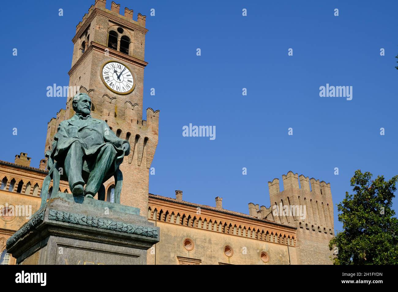 Monument to the Italian composer Giuseppe Verdi. Busseto (Parma) is the