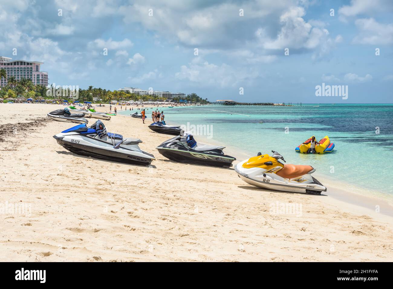 Nassau, Bahamas May 3, 2019 Jet skis (water scooter, personal