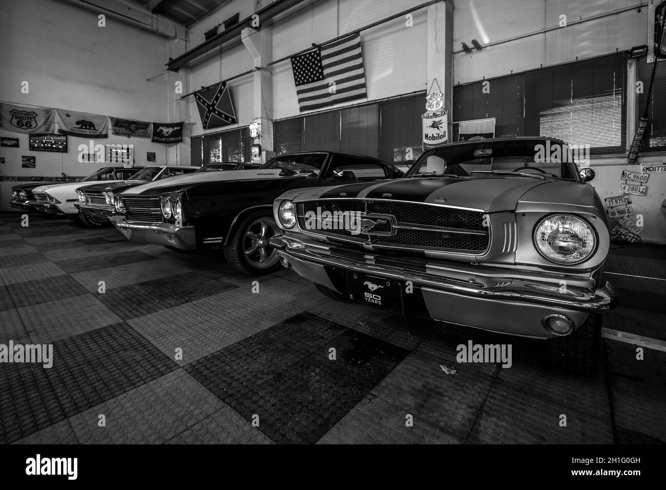 Antique vehicle restoration Black and White Stock Photos & Images - Alamy