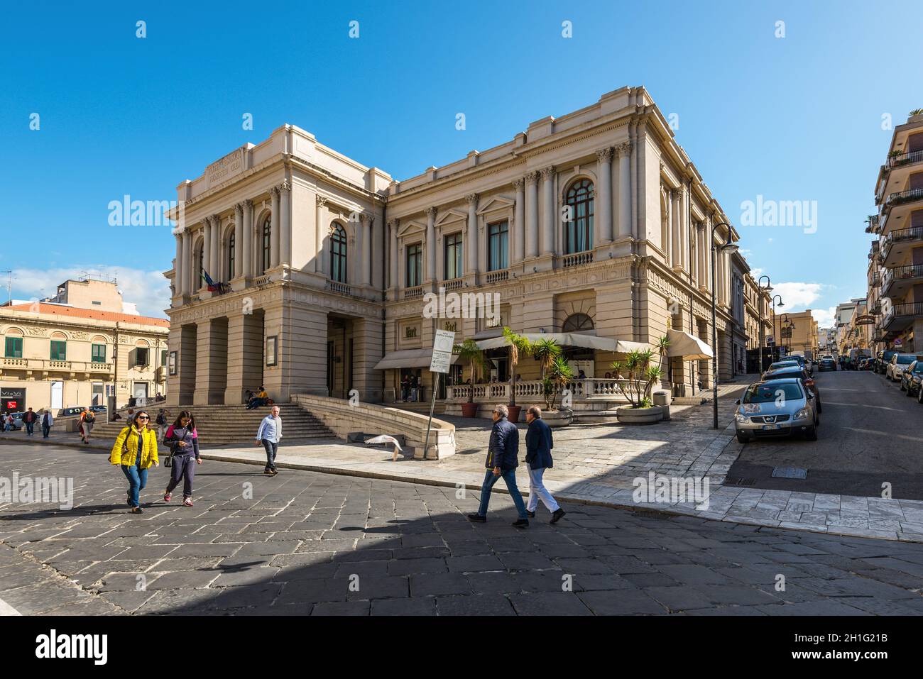 Reggio Calabria, Italy - October 30, 2017: The Francesco Cilea Theater (Teatro Francesco Cilea di Reggio Calabria) is an opera house in Reggio Calabri Stock Photo