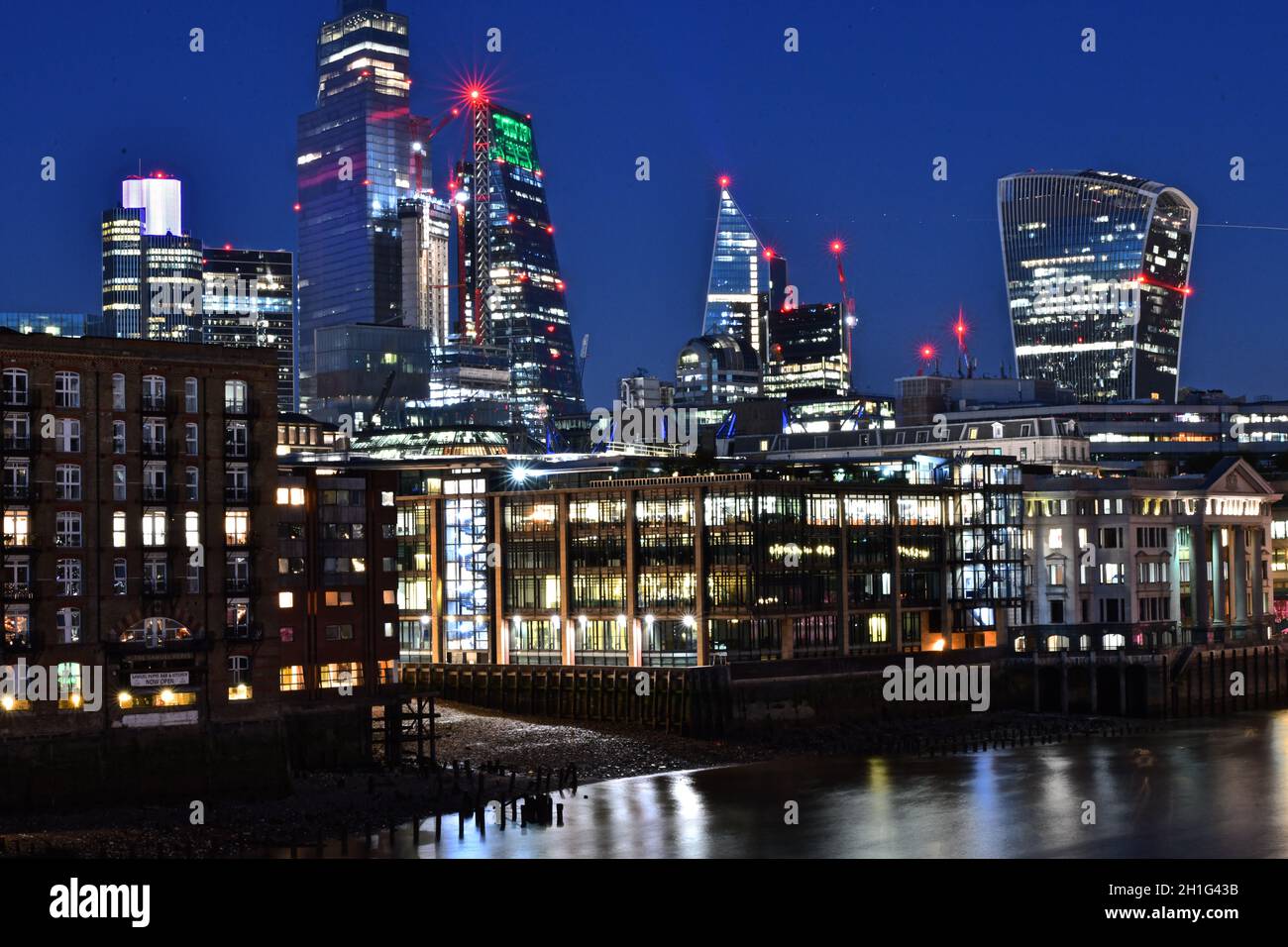 London Skyline at night, 2021 Stock Photo