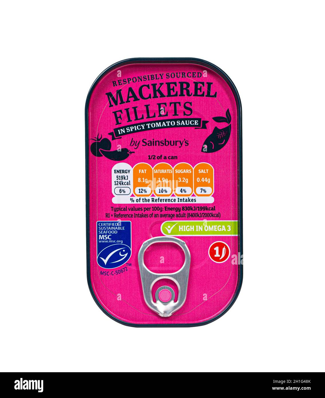 Mackerel fillets in tomato sauce hires stock photography and images