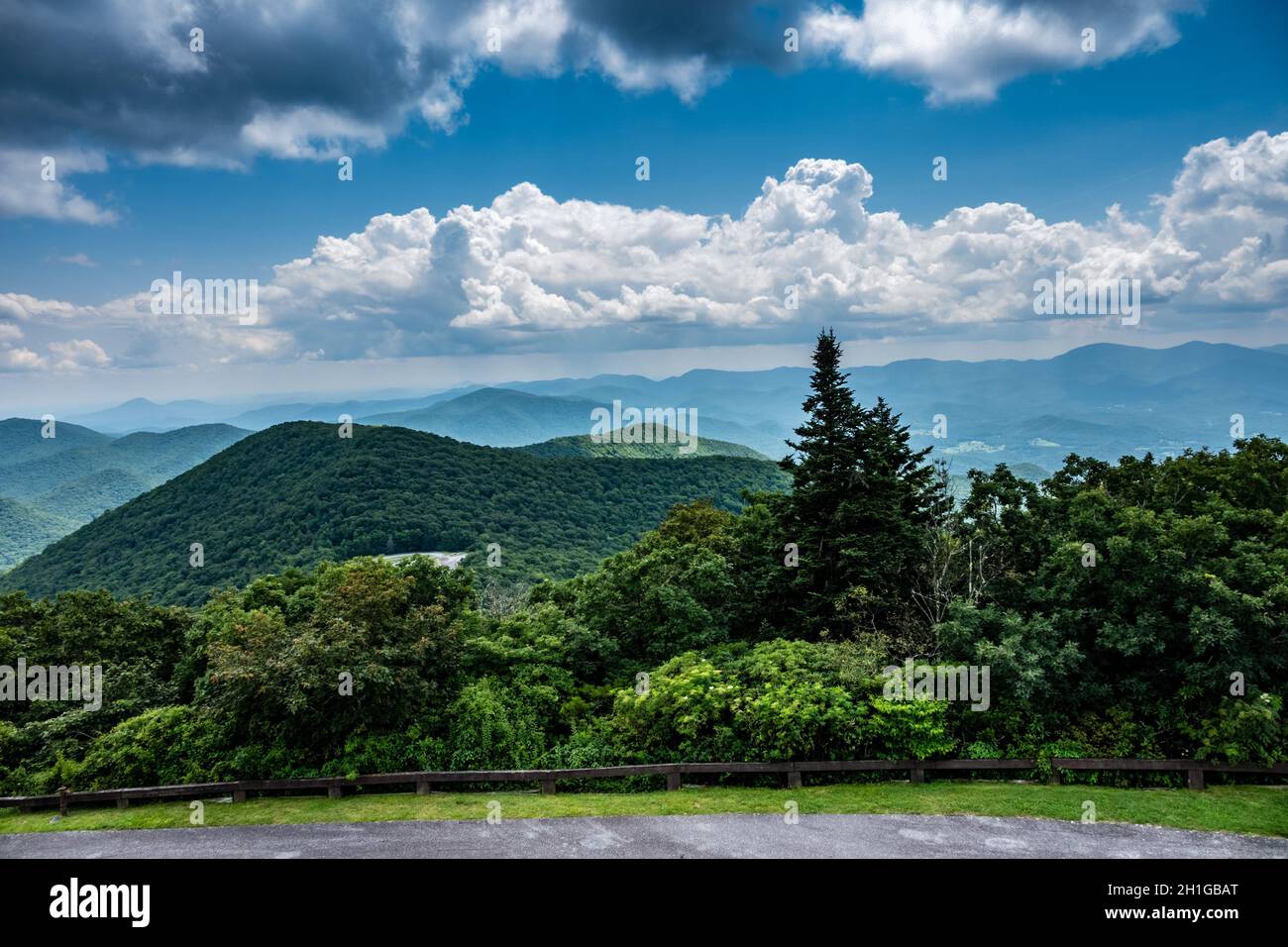 Brasstown Bald Mountain Observation Platform Hiawassee GA south view