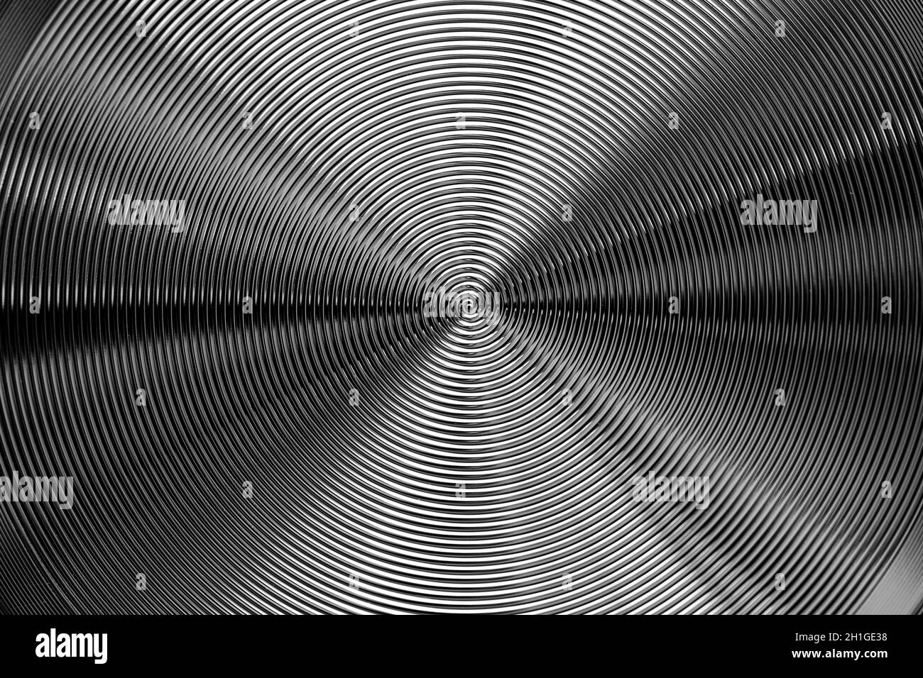 spiral silver metal textured pattern, background Stock Photo - Alamy