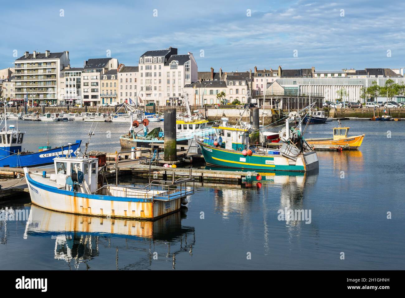 Cherbourg, France May 22, 2017 Fishing boat in the port of Cherbourg
