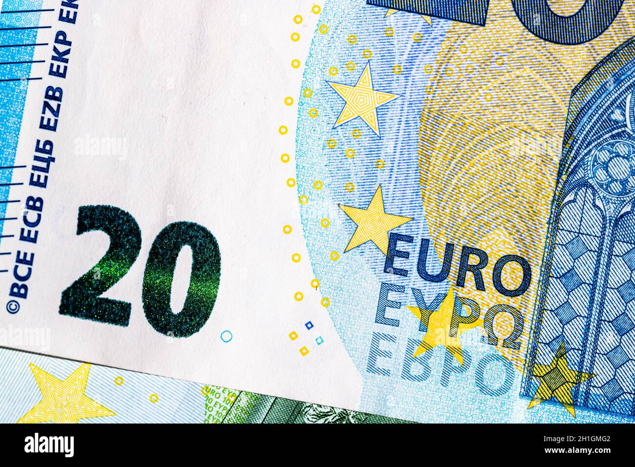 Close up of money euro banknotes, background of money euro isolated ...