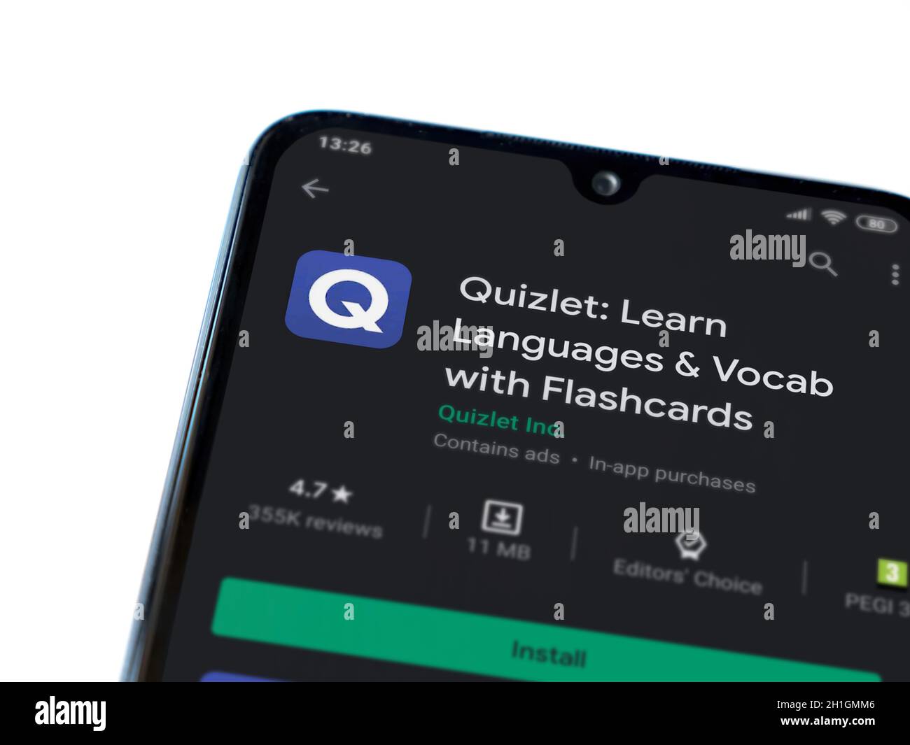 Lod, Israel July 8, 2020 Quizlet Language learning app play store