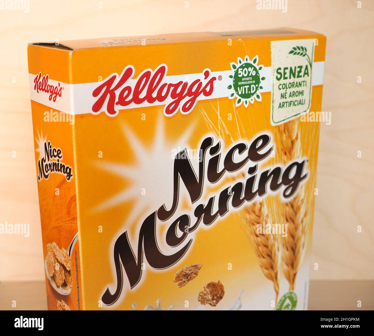 BATTLE CREEK, USA - CIRCA JULY 2020: Box of Kellogg's Nice Morning cereals Stock Photo