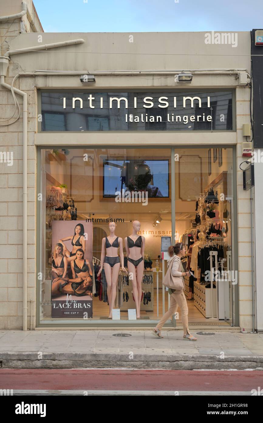 Geschäft Intimissimi Lingerie, Chania, Kreta, Griechenland Stock Photo