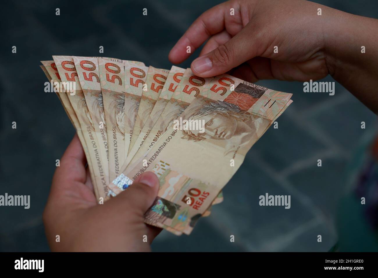 50 Reais notes, Currency of Brazil Stock Photo - Alamy