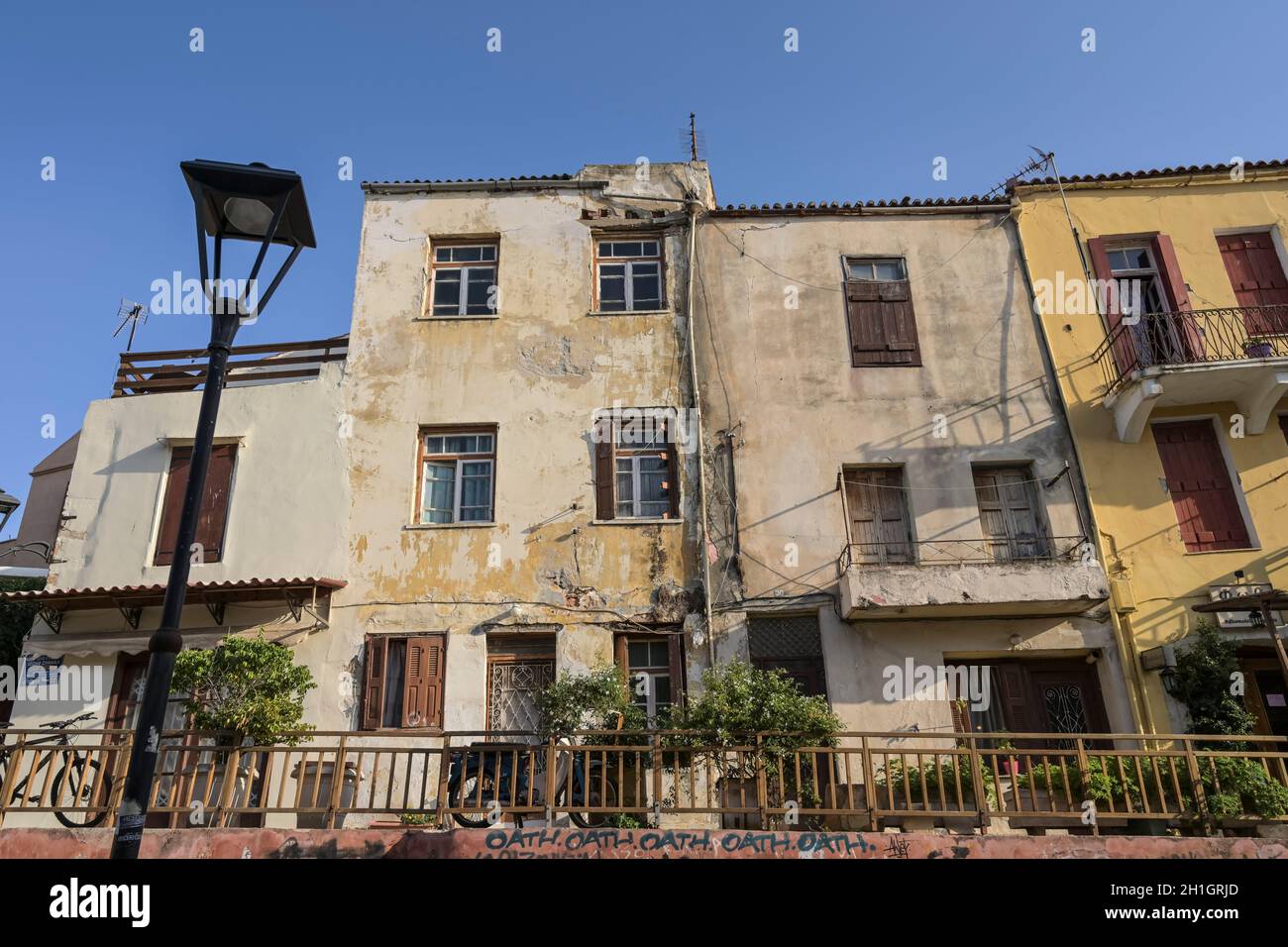 Altbau, Splantzia Viertel, Chania, Kreta, Griechenland Stock Photo