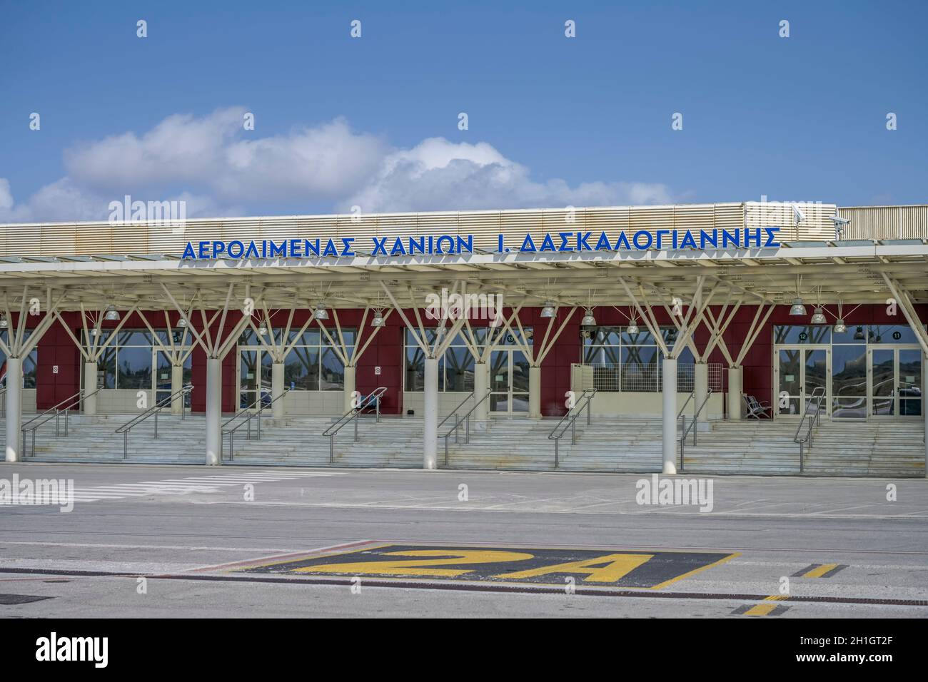 Internationaler Flughafen Chania „Ioannis Daskalogiannis“, Chania, Kreta, Griechenland Stock