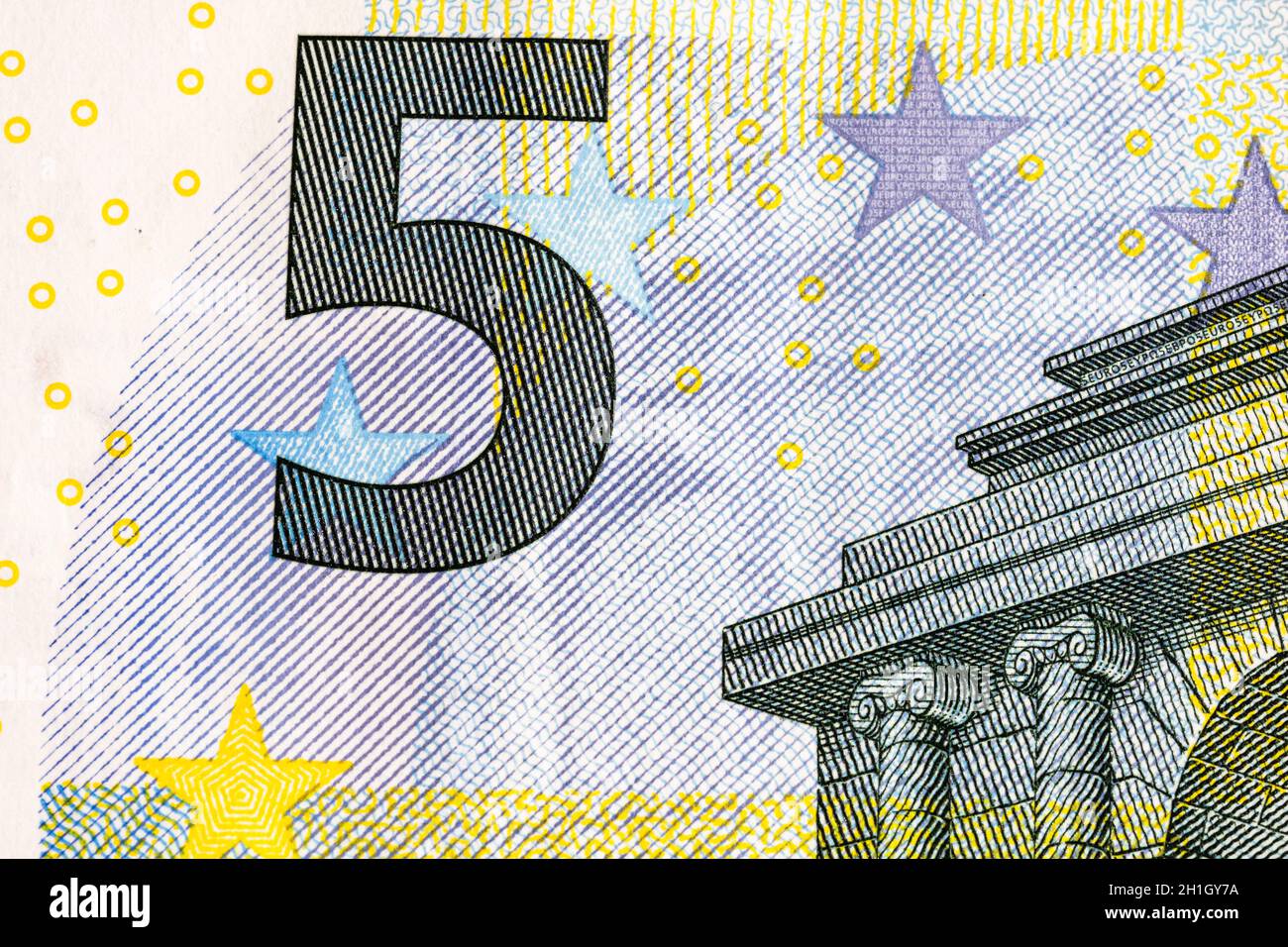 Close up macro detail of EURO money banknotes, detail photo of EURO ...