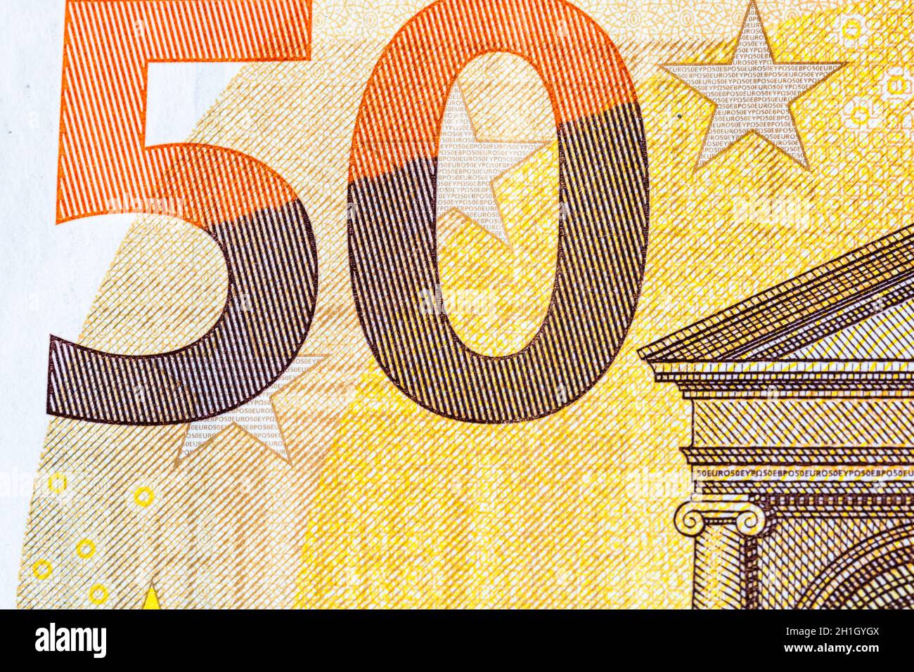 Close up macro detail of EURO money banknotes, detail photo of EURO ...