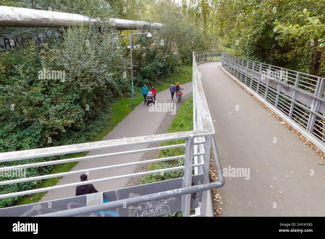 Leipzig, Germany. 17th Oct, 2021. A handicapped-accessible ramp for ...