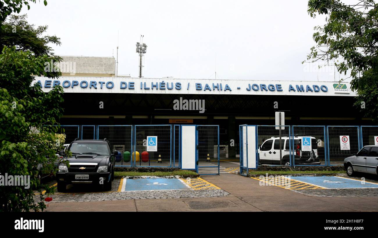 ilheus, bahia / brazil - june 13, 2011: facade of the airport of the city of Ilheus, in the south of Bahia. Stock Photo