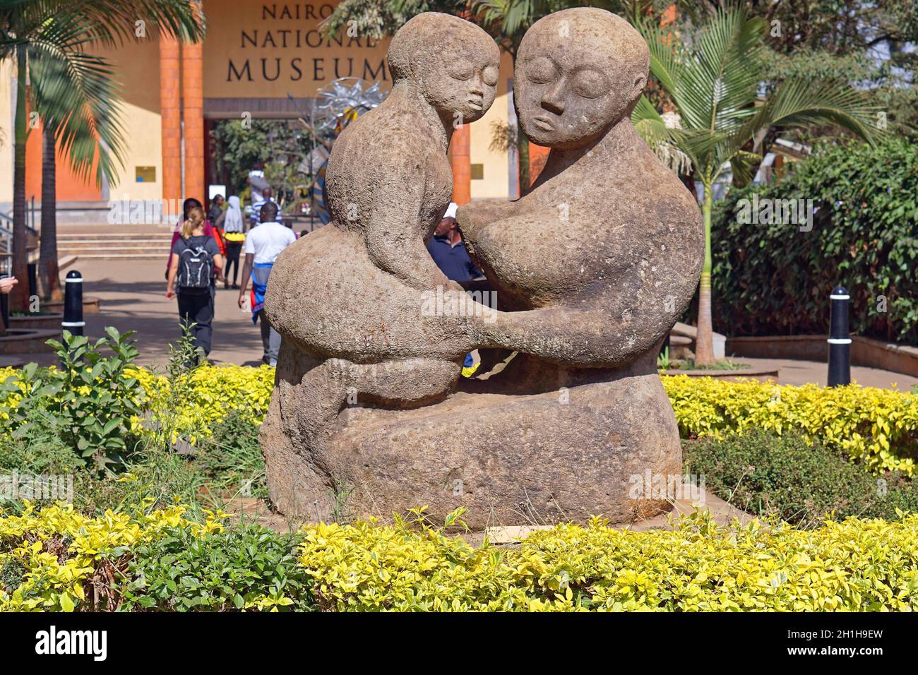 Nairobi, Kenya - July 09, 2017: Sculpture in front of national museum Nairobi, Kenya Stock Photo
