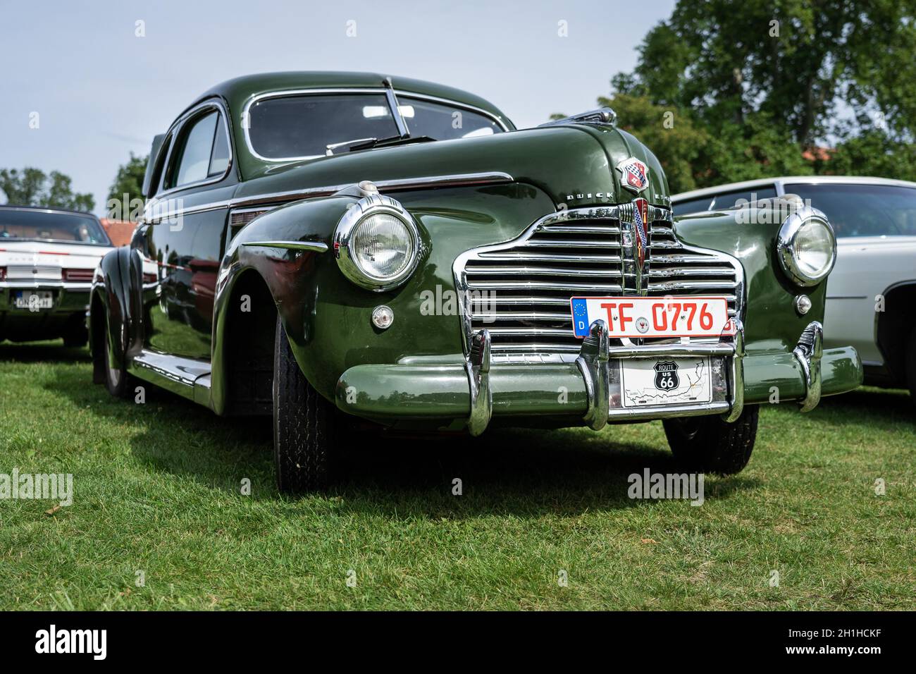 DIEDERSDORF, GERMANY - AUGUST 30, 2020: The full-size car Buick Super coupe, 1940. The exhibition of 'US Car Classics'. Stock Photo