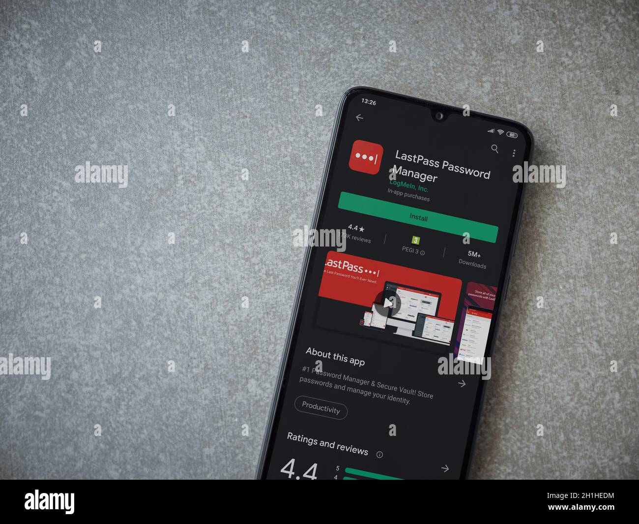 Lod, Israel - July 8, 2020: LastPass Password Manager app play store ...
