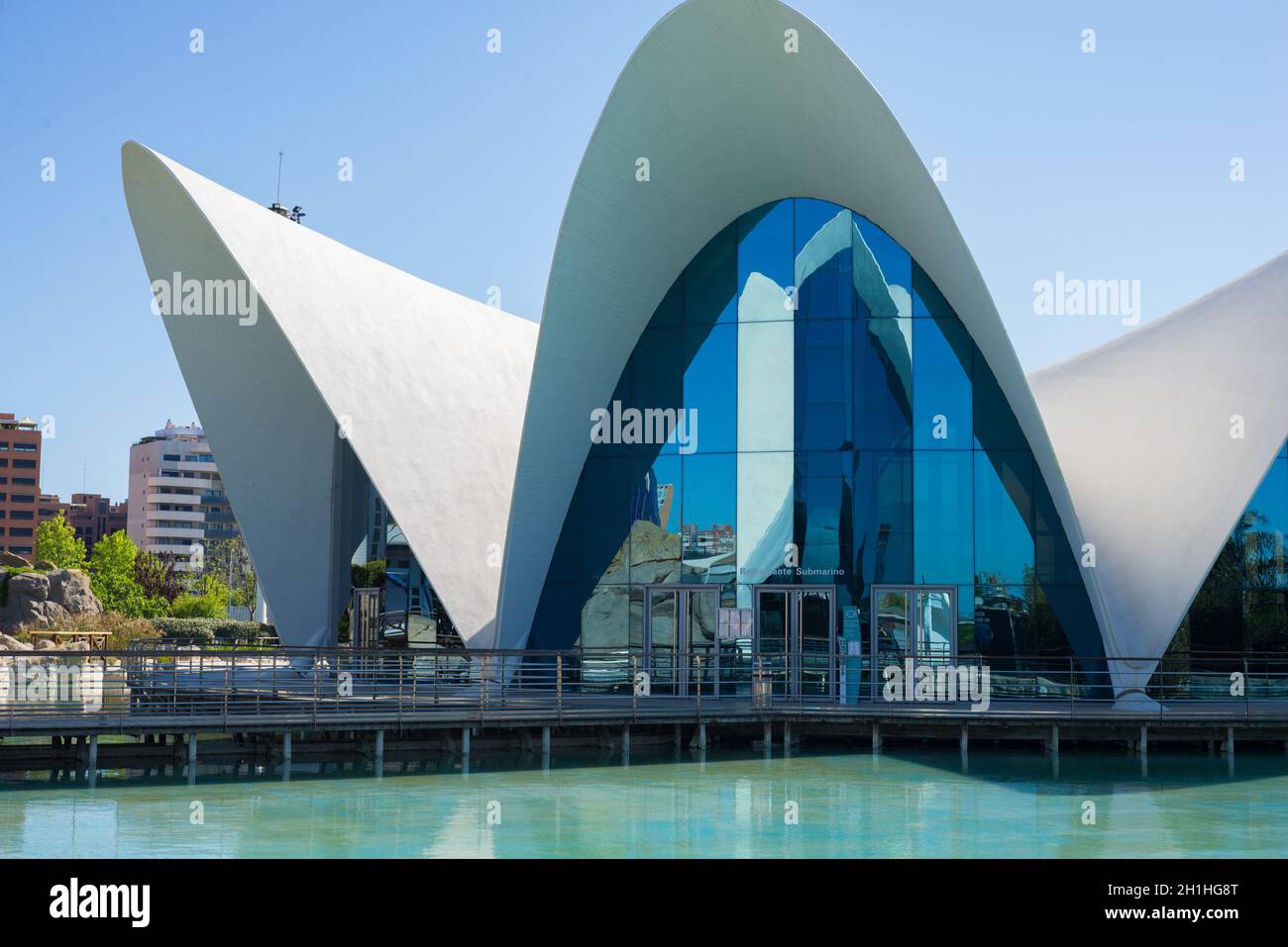 VALENCIA, SPAIN - MAY 4, 2014: L Oceanografic in Valencia. City of Arts and Sciences Stock Photo