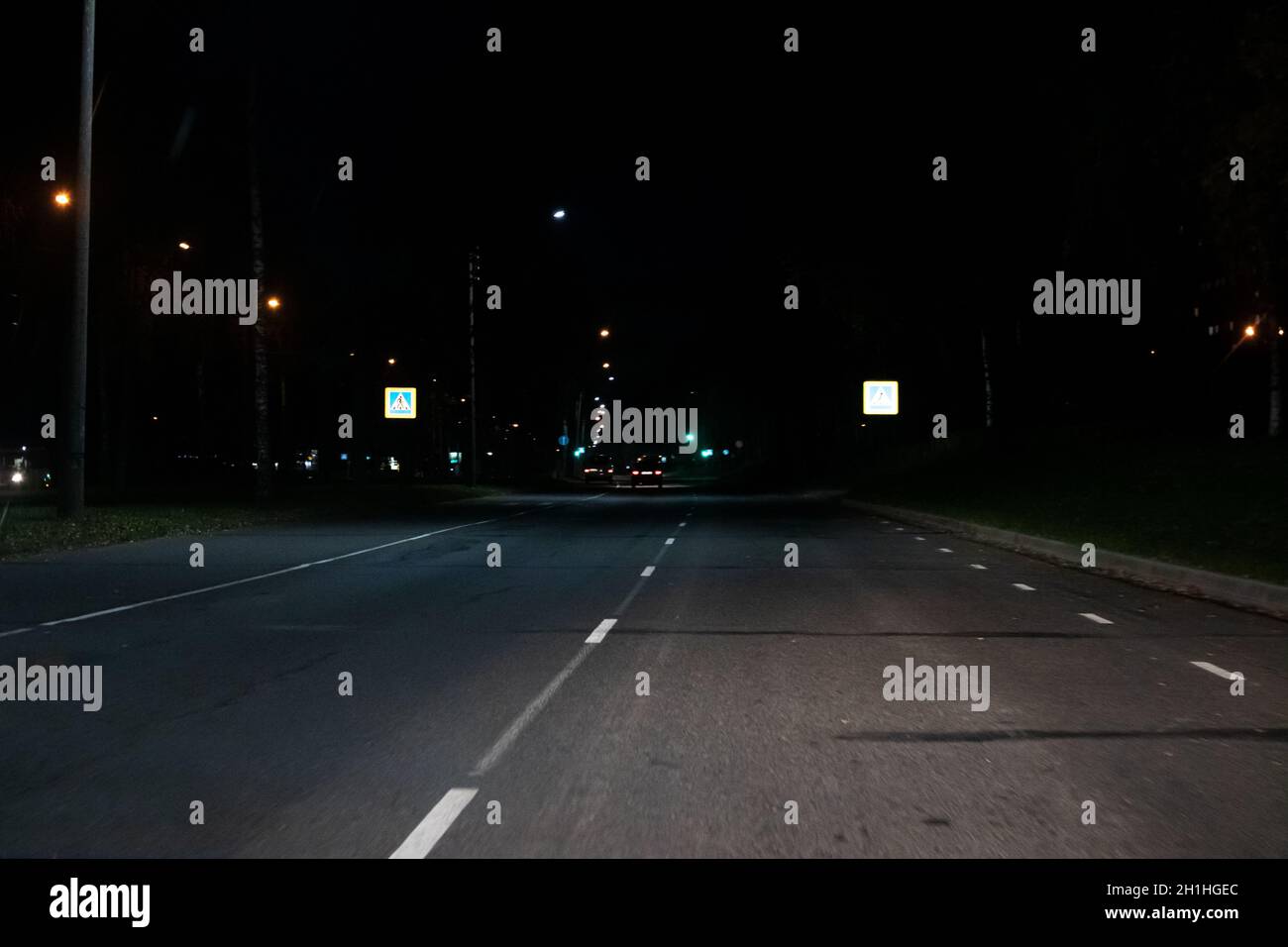 Lanterns light up empty road hi-res stock photography and images - Alamy