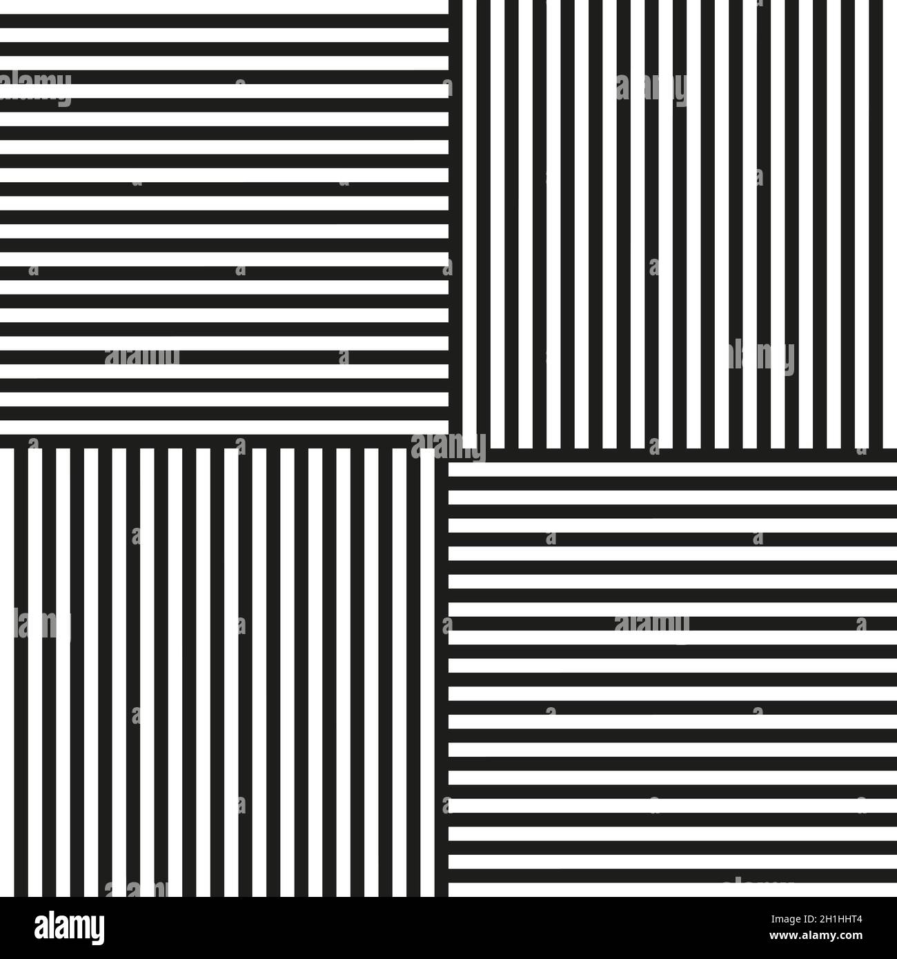 Black and white stripes in different direct Stock Vector