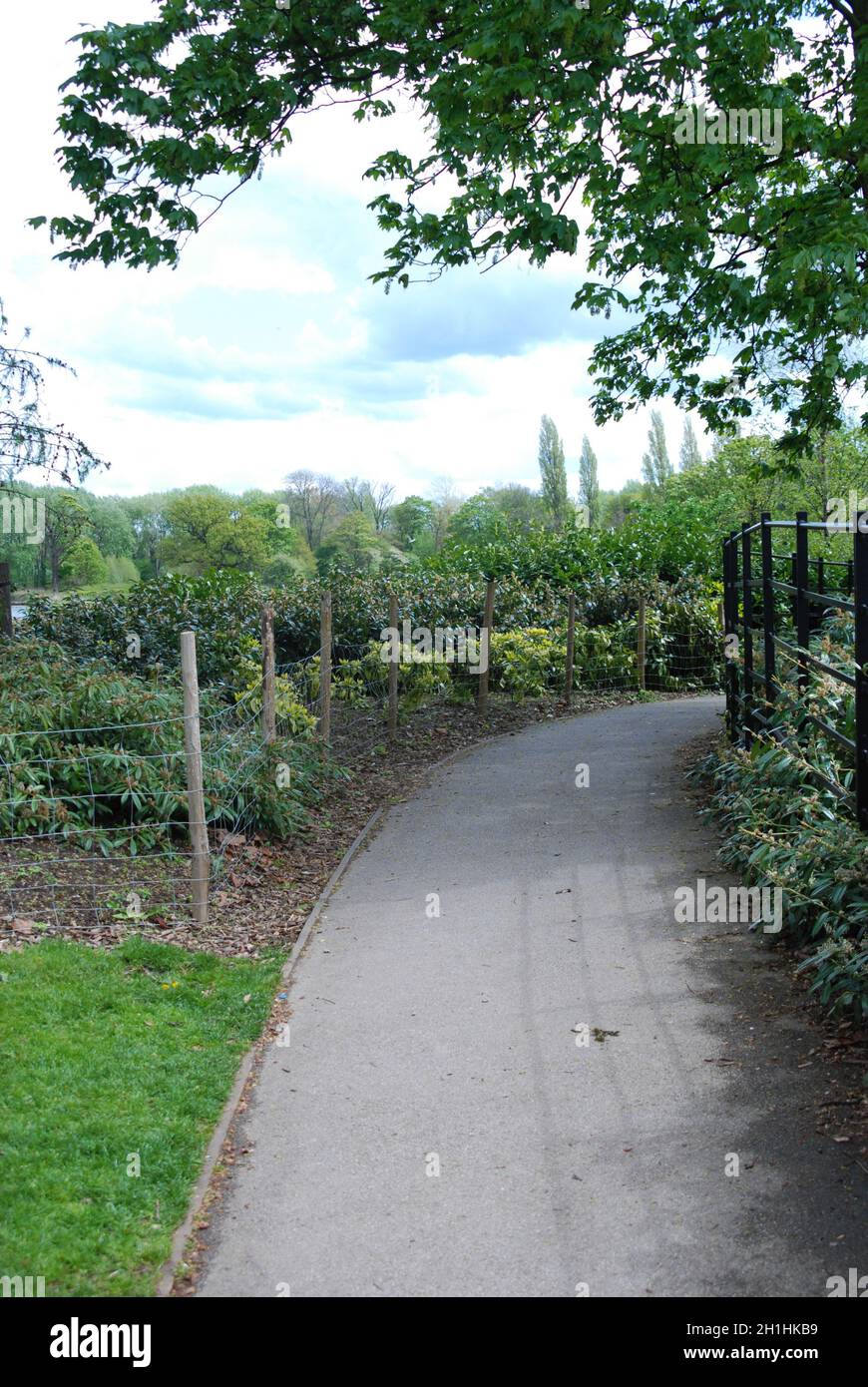 Public Park Pathway Stock Photo