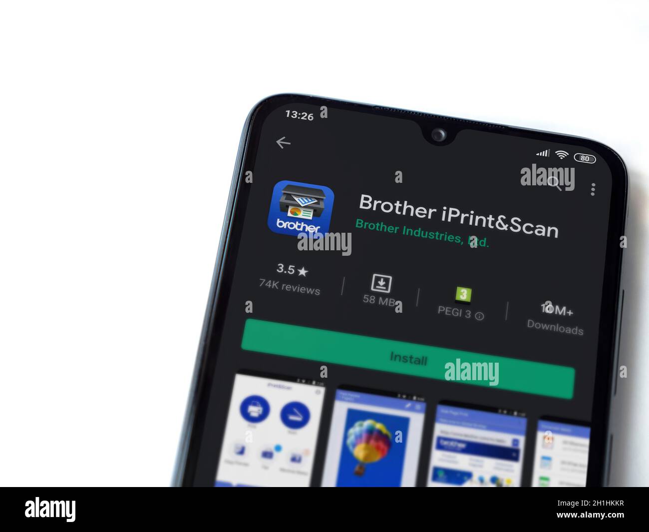 Lod, Israel - July 8, 2020: Brother iPrint&Scan app play store page on ...