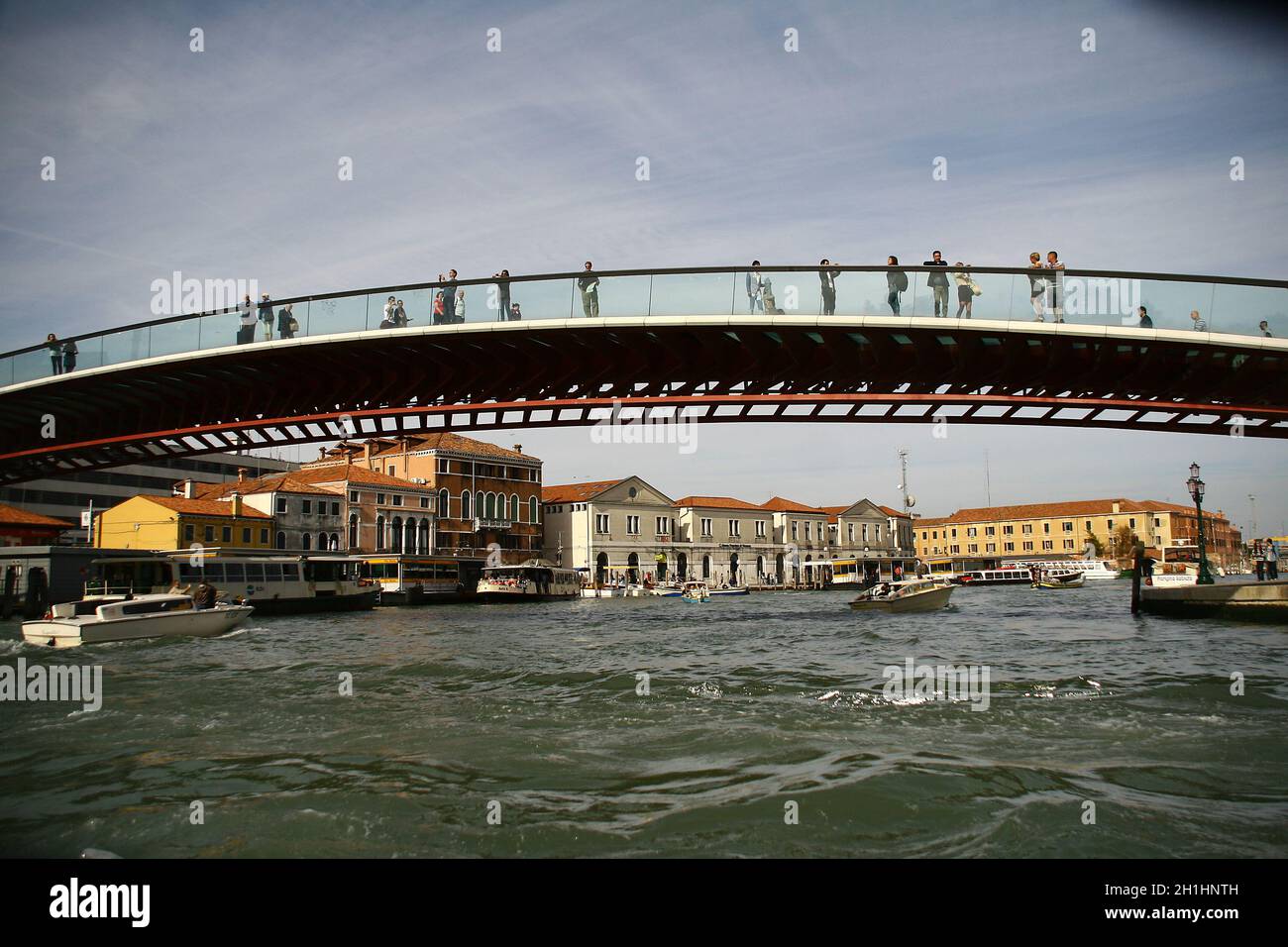 venice, veneto, italy, september, 25.th, 2014, tourists at a bridge over the canale grande Stock Photo