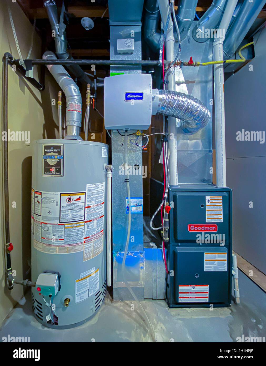 Calgary, Alberta, Canada. Sep 21, 2020. A home Goodman high efficiency