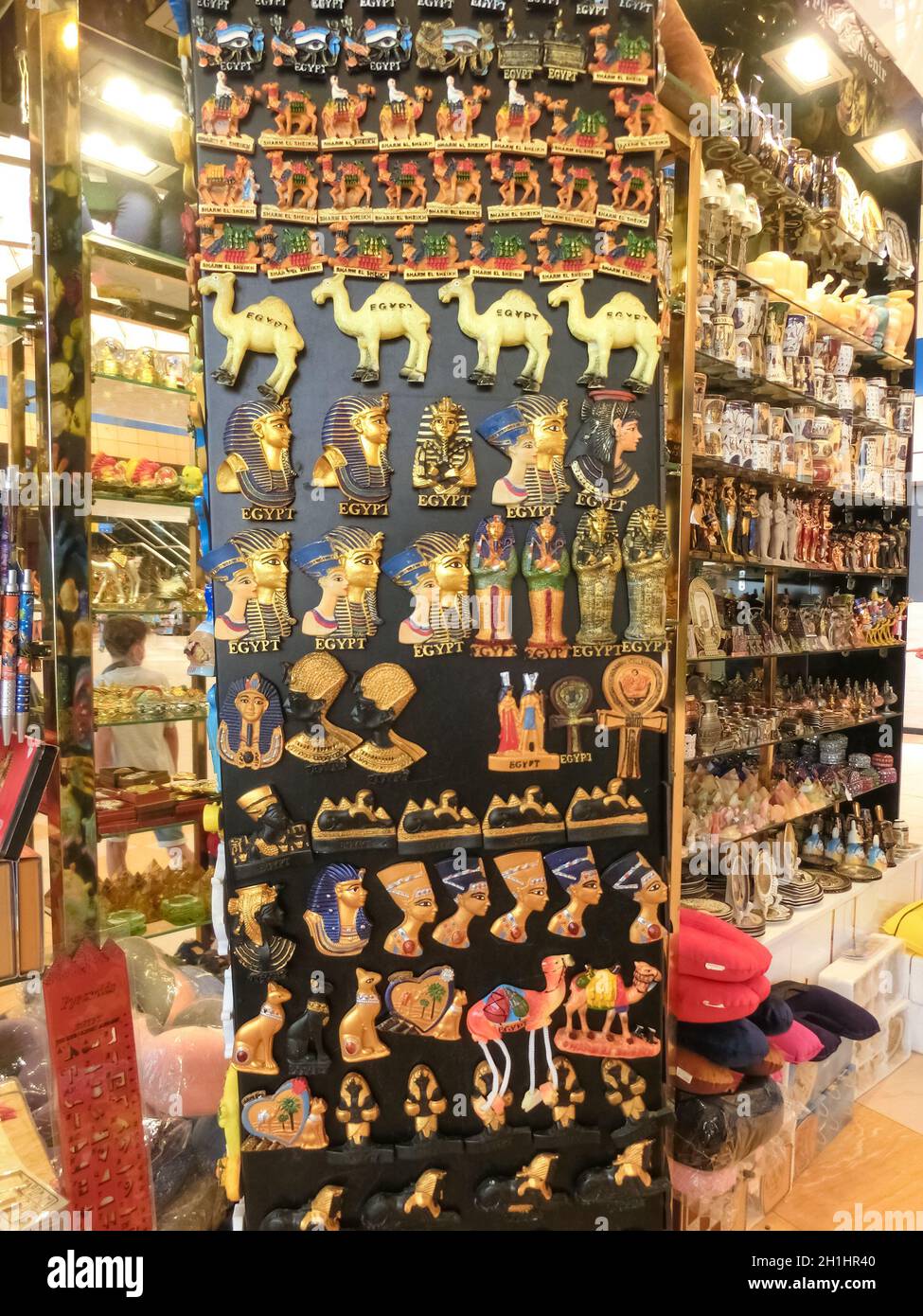 Sharm El Sheikh, Egypt September 15, 2020 The local gift shop in
