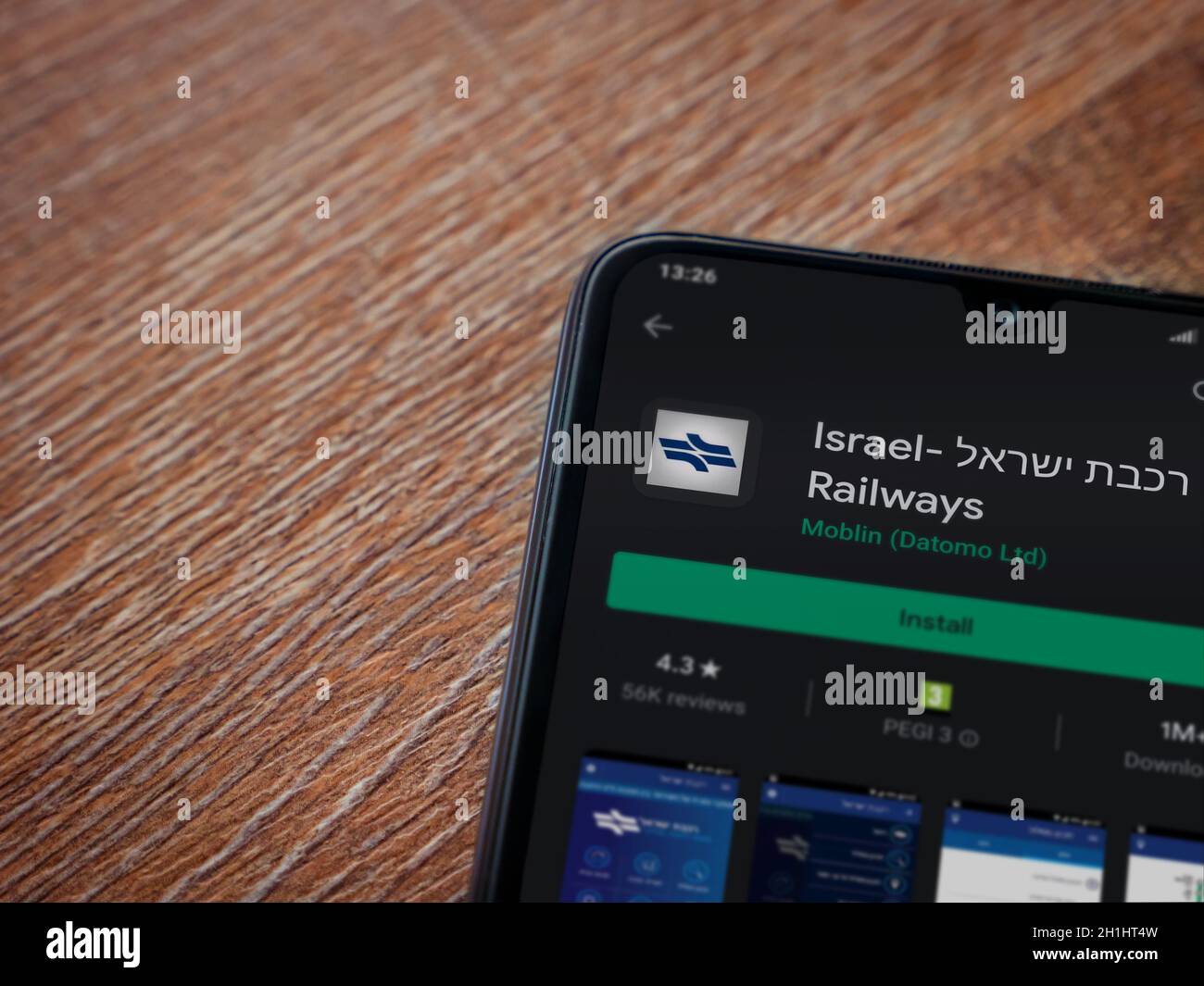 Israel App Store Lod, Israel - July 8, 2020: Israel Railways app play store page on the ...